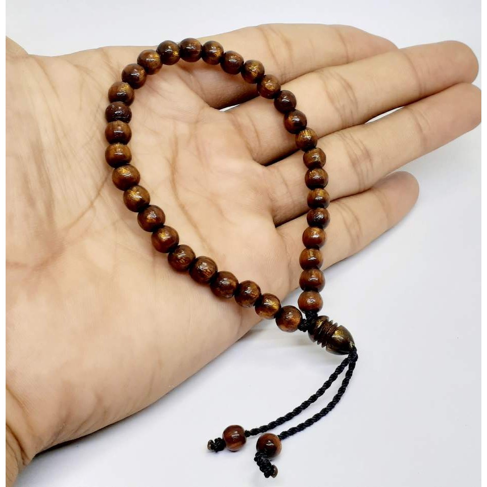 GELANG TASBIH TALI ARUS BERSERAT EMAS