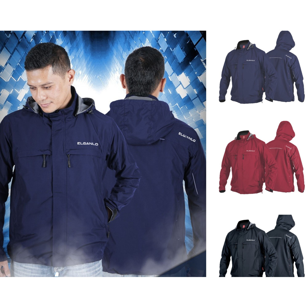 Jaket Riding Harian Pria  by ELGANLO Jaket Motor Parasut Winproof  Madagaskar series Casual Tahan An