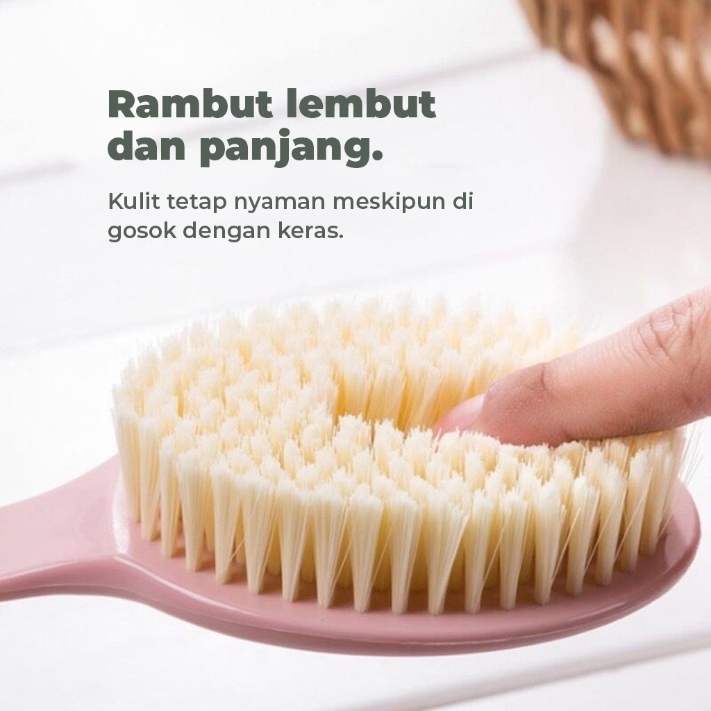 Sikat Mandi Punggung Dua Sisi Brush Lembut Shower Puff