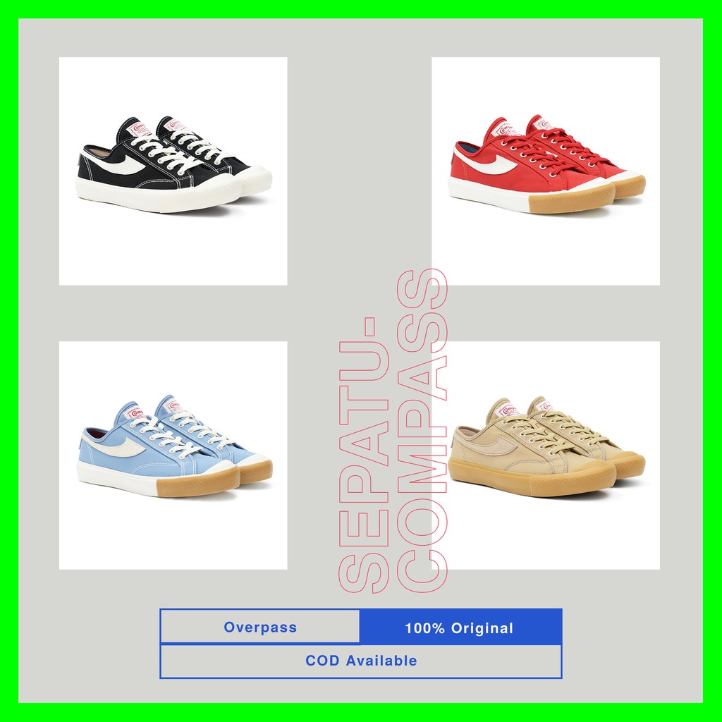 RETAIL PRICE Sepatu Compass Gazelle Low Red Gum