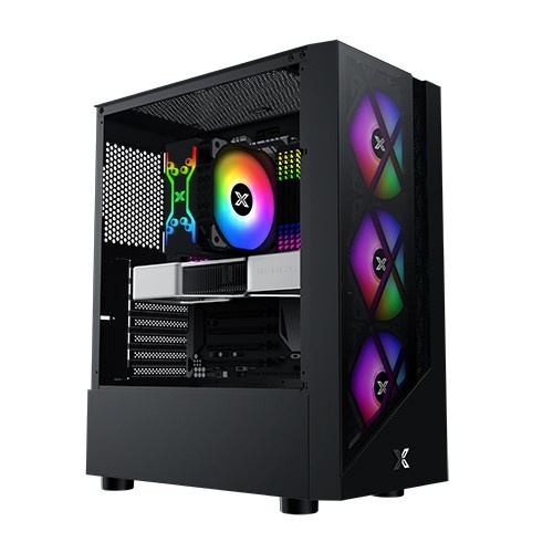 Xagatek Duke 3F Casing Komputer / PC Case ATX include 3Fan RGB