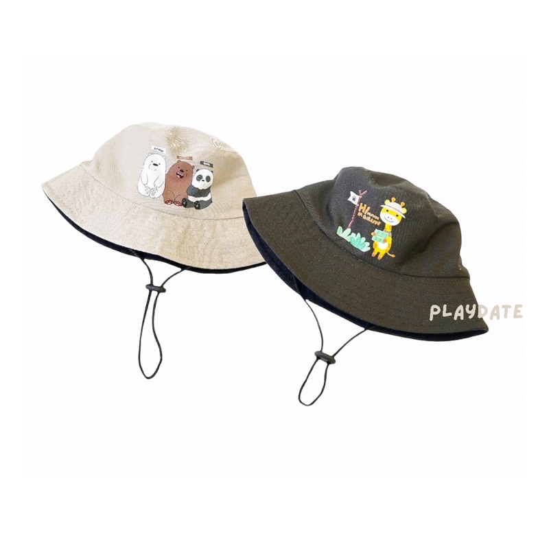 Bucket hat anak bucket hat tali topi rimba anak laki laki anak perempuan motif animal