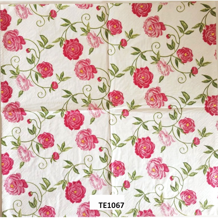 Tisu  Napkin Kerajinan  Decoupage Eropah 33X33 CM TE 1067 TTS