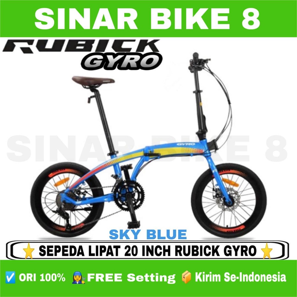 Sepeda Lipat RUBICK GYRO 20 Inch Alloy 18 Speed Rem Cakram