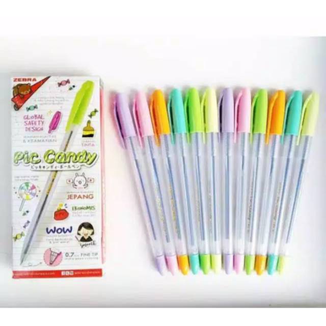 BULPEN BALLPOINT PIC CANDY ZEBRA TERMURAH