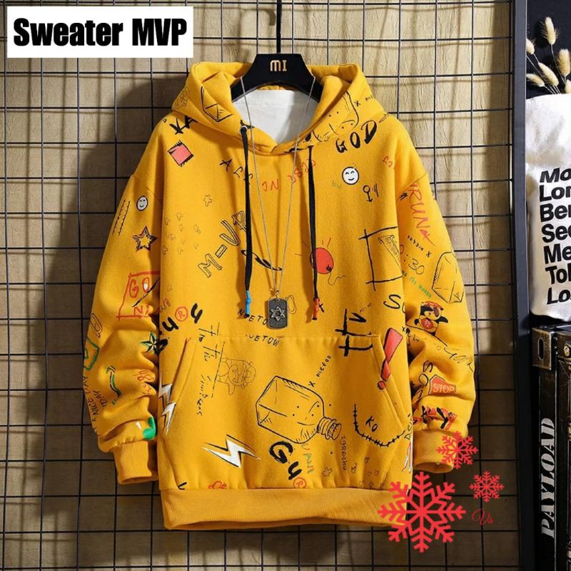 10 WARNA SWEATER HOODIE MVP ALL IN  / JAKET SWEATER PRIA WANITA OVERSIZE