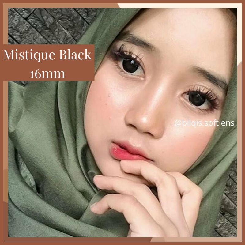 SOFTLENS MISTIQUE / SOFTLENS HITAM PEKAT BIG EYES / DIAMETER 16mm