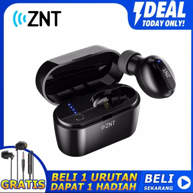 ZNT N3 BT 5.0 Earbuds Mono Wireless earbud dengan Tempat
