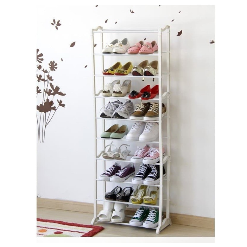 ✨LACIKOSME✨ RAK SEPATU 10 SUSUN - SHOES RACK 10 TINGKAT PUTIH