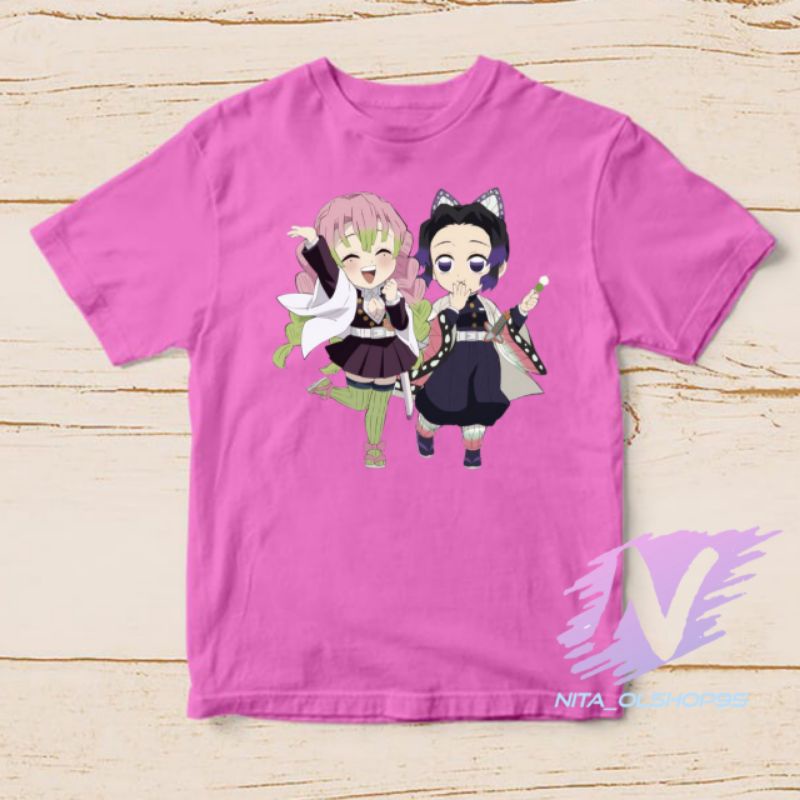 kaos pilar cinta dan shinobu kaos anak anime demon slayer