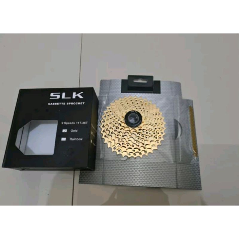 Sprocket 9 speed gold gear 9sp emas 11T - 36T merk SLK ZTTO sunshine sunrace bolany