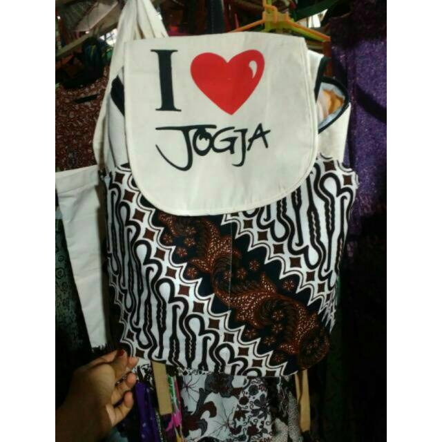 TAS RANSEL I LOVE JOGJA - SOVENIR KHAS JOGJA
