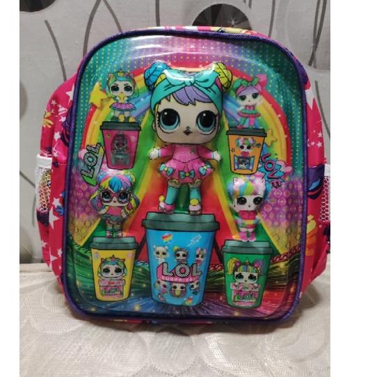 Banyak Dipakai.. Tas anak sekolah TK boba / ukuran TK cewe perempuan /tas terlaris /  / tas lampu le