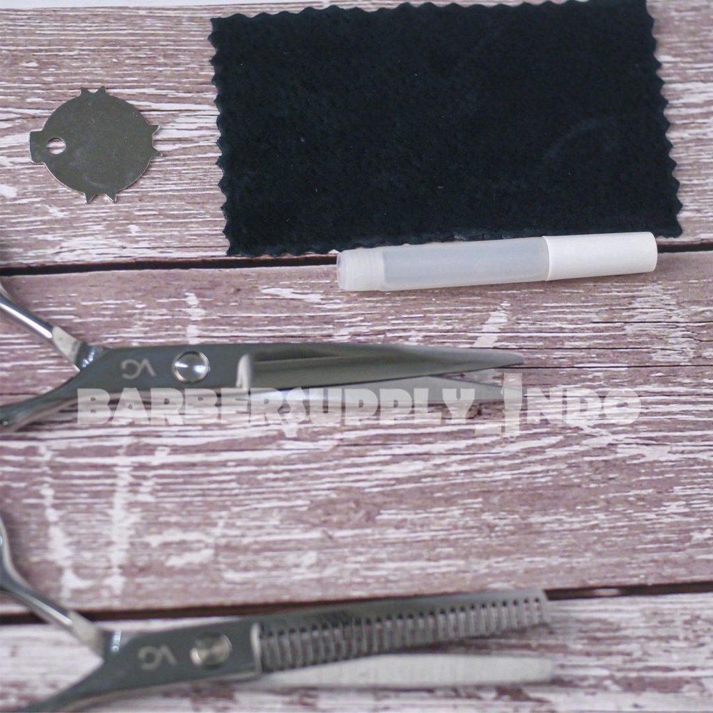 GUNTING POTONG RAMBUT GUNTING SASAK GUNTING RAMBUT SET STAINLESS KARET