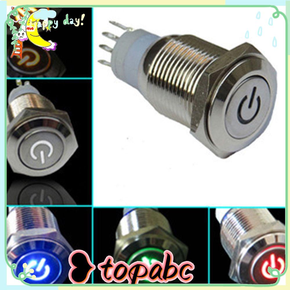 Tombol On / Off Bahan Metal Tahan Lama / Anti Air Ukuran 16 / 12mm