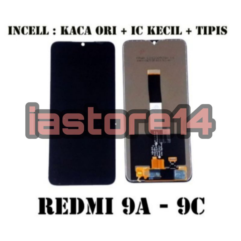 LCD TOUCHSCREEN FULLSET XIAOMI REDMI 9A MI9A  ORIGINAL INCELL - HITAM