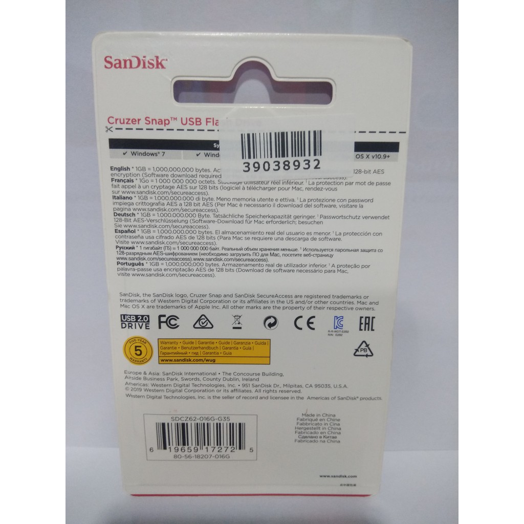 SANDISK CRUZER SNAP 16GB