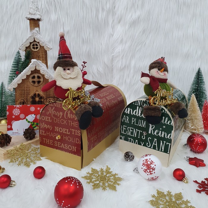 

Paket dekorasi hampers natal christmas parcel hadiah kue kering 6 - Jual Box aja...