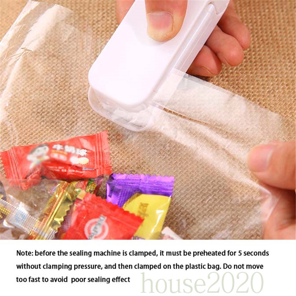 [house2020]Portable Mini Sealing Machine ABS Plastic Sealer Home Kitchen Packing Seal Bag Tool