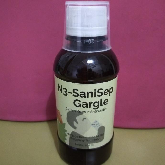 N3 SANISEP GARGLE cairan kumur antiseptic 200 ml ORIGINAL.