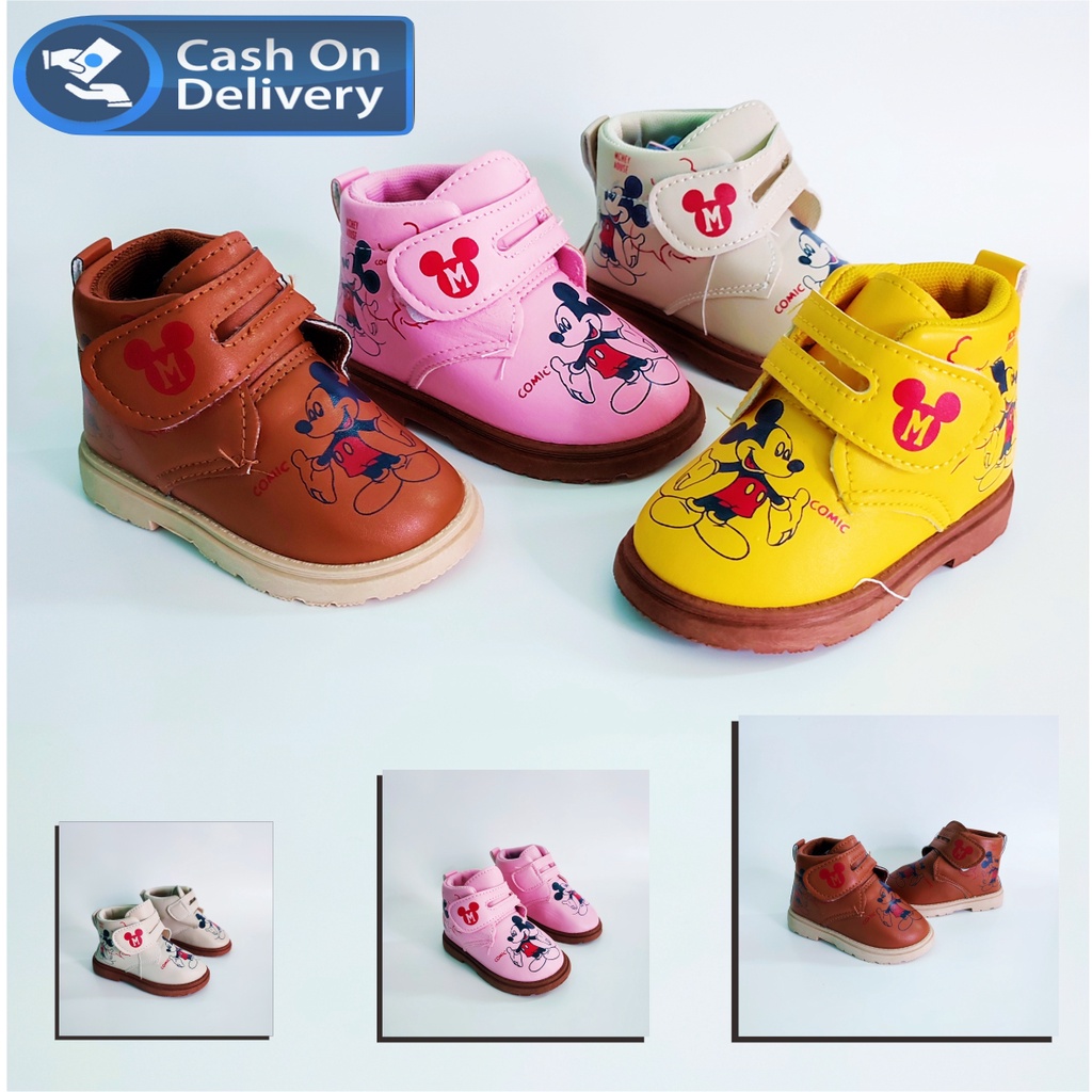 Sepatu Sneakers Anak Perempuan Motif Mickey Mouse Terbaru 2022