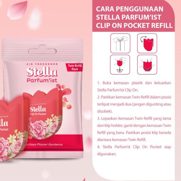 ➸ Stella Parfum'ist Clip On Pocket Refill Luxurious Flower Gardenia-2pcs ❊