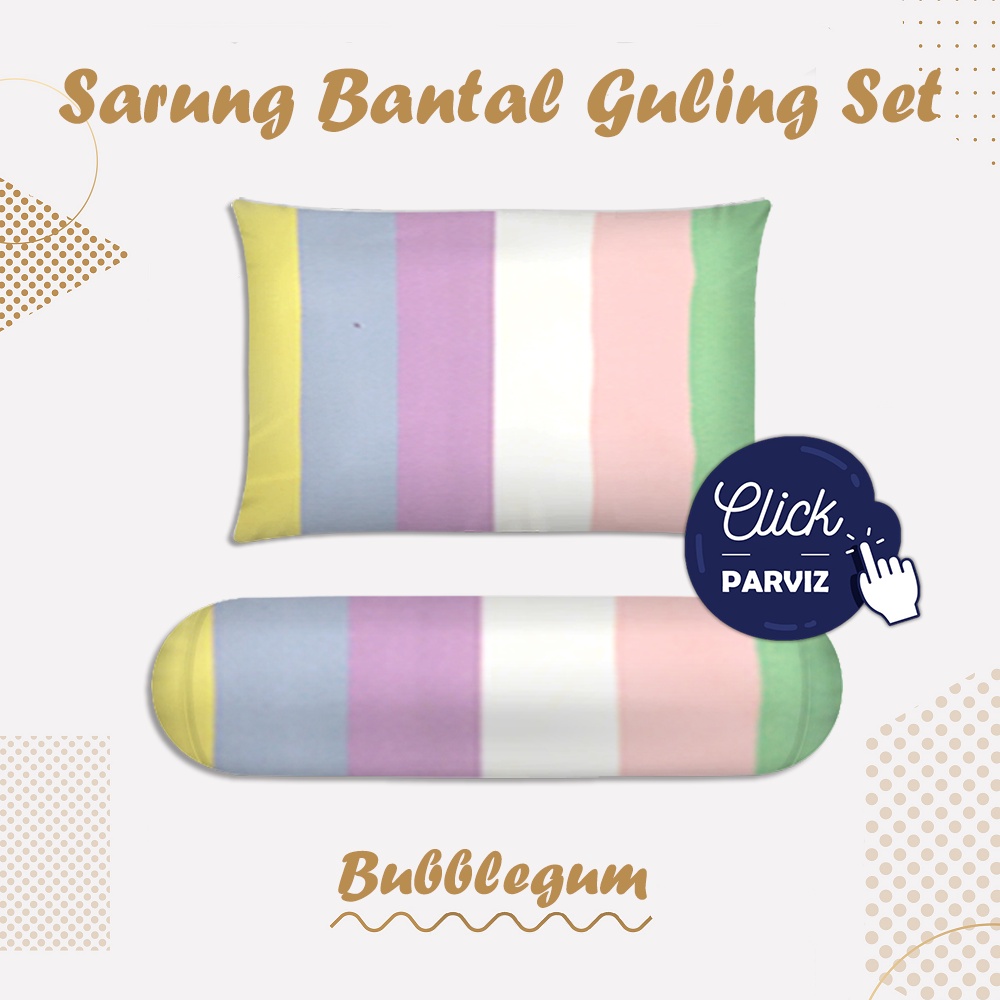 Sarung Bantal Guling Set Polos Motif Karakter Motif Kotak