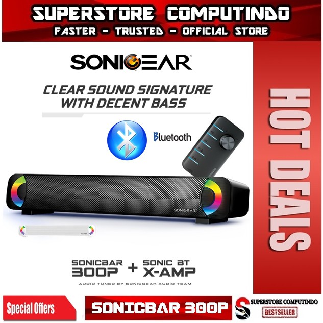 SonicGear 300P Powerful SoundBar Sonicbar with Brilliant Light Effect