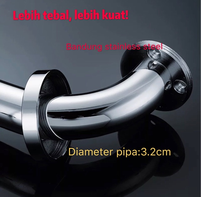 3.2 Sus 304 grip bar Pegangan kamar mandi 40cm bathub toilet stainless