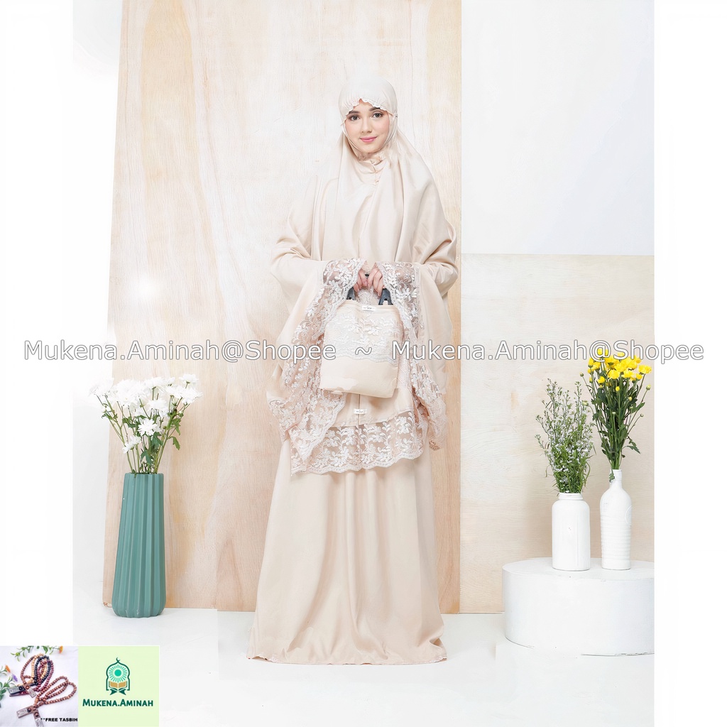 MUKENA DEWASA SELEENA ALMIRA SERIES RENDA MEWAH