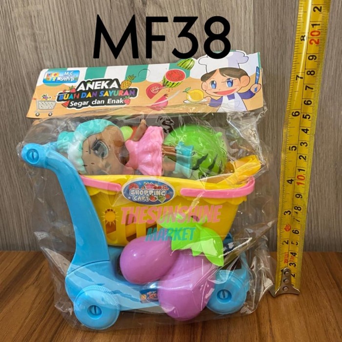 MAINAN ANAK ANEKA BUAH DAN SAYURAN MF38 / BONEKA TROLI BUAH & SAYUR