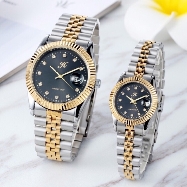 Jam Tangan Titanium Wanita Pria Keren Jimshoney 8045 / Couple Watch Branded Jims Honey Original