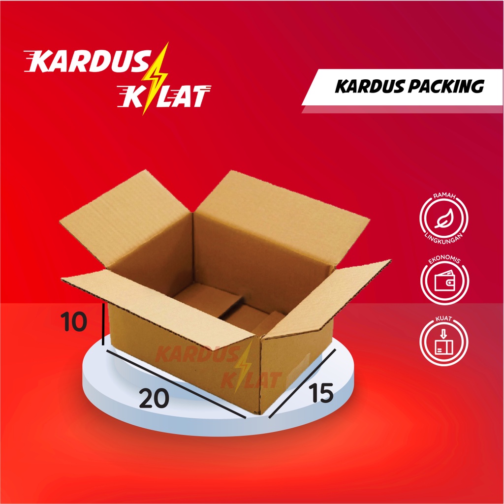 

Kardus Packing 20x15x10 - Karton Box Dus Packaging Makanan Kopi Snack Polos Murah Baru