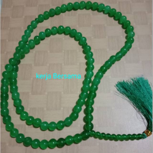 Tasbih batu giok 12mm isi 99 butir