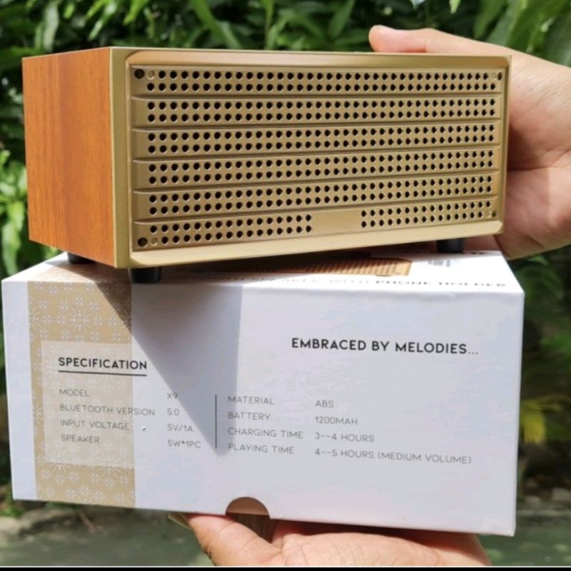 bluetooth speaker with phone holder ALDRICH model X9
