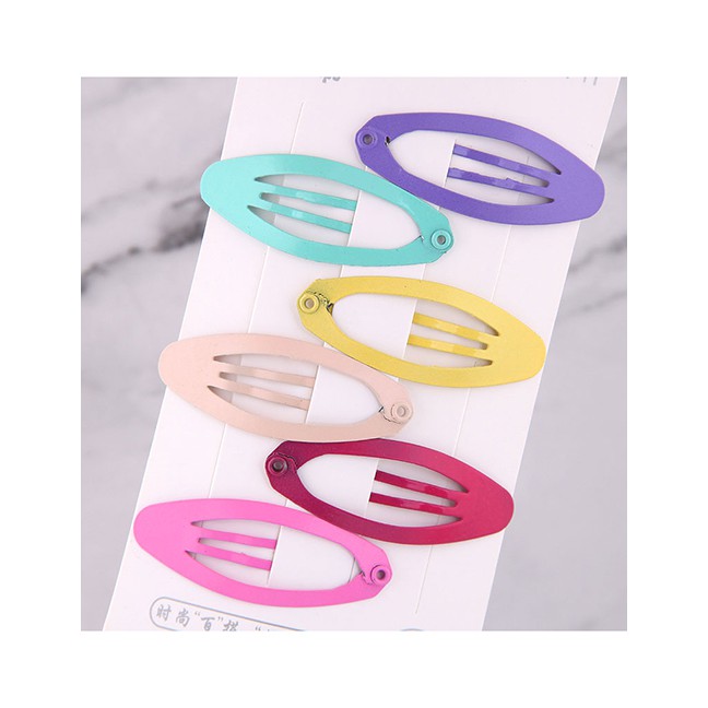 LRC Jepit Rambut Fashion Color Children's Oval Hair Clip A57929