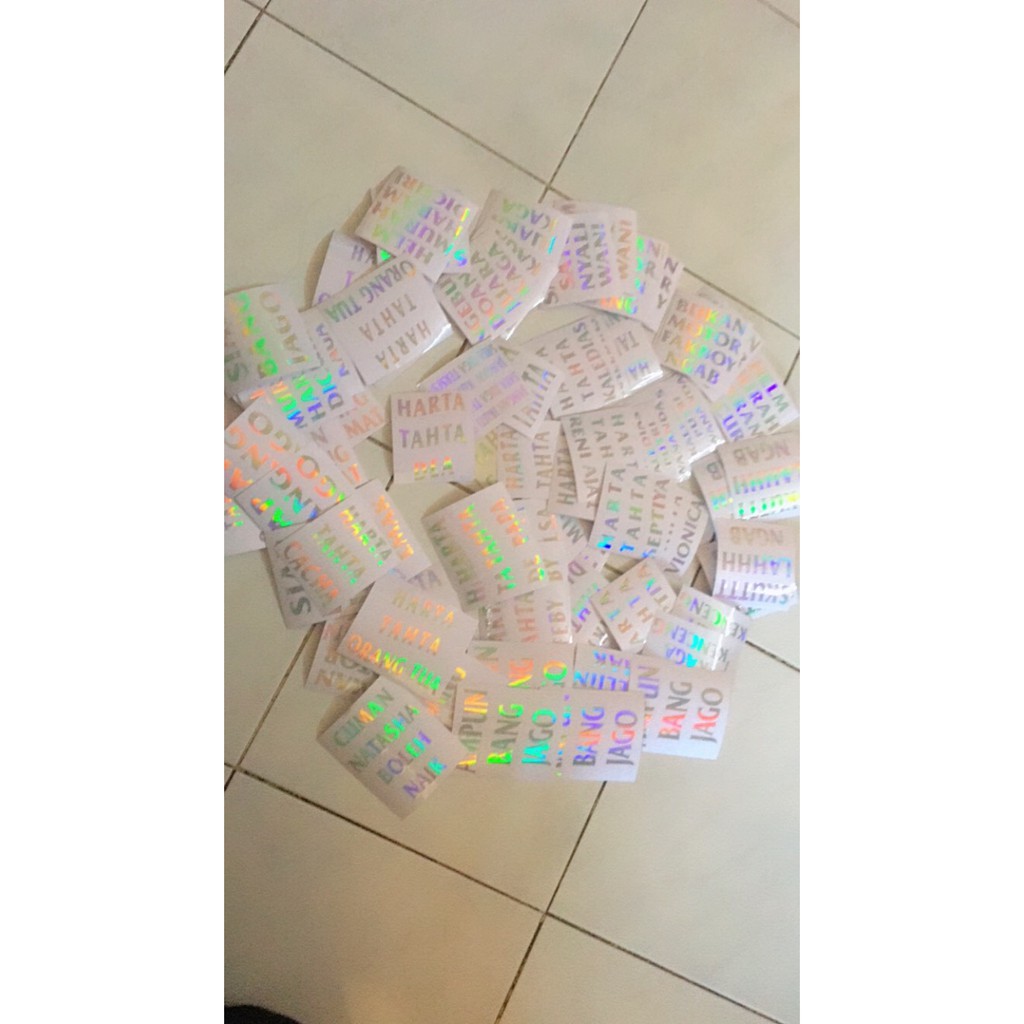 STIKER HARTA TAHTA HOLOGRAM/STIKER HARTA TAHTA/CUTTING STIKER HARTA TAHTA BISA CUSTOM NAMA SIAPAPUN-1