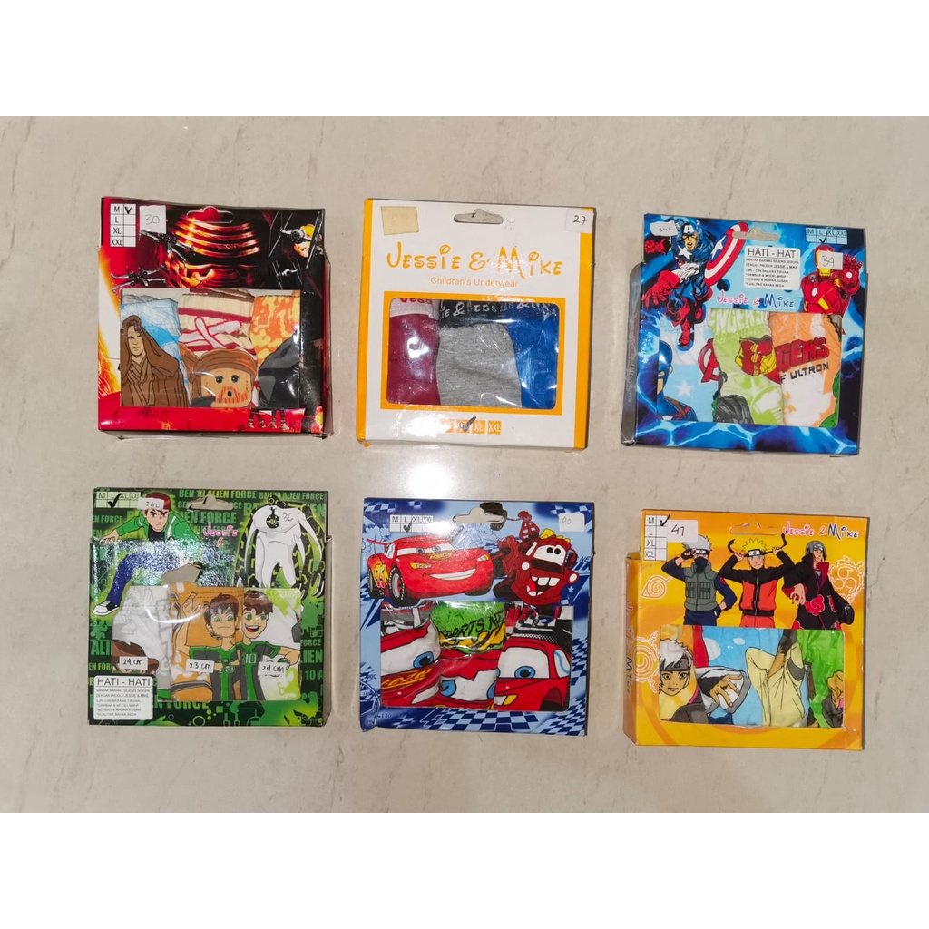 CD SEGITIGA ANAK LAKI CELANA DALAM KADO HADIAH MURAH UNIK STARWARS AVENGER BEN 10 CAR NARUTO