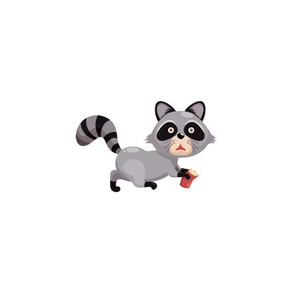 

POTATOO RACCOON Tattoo Temporary Sticker