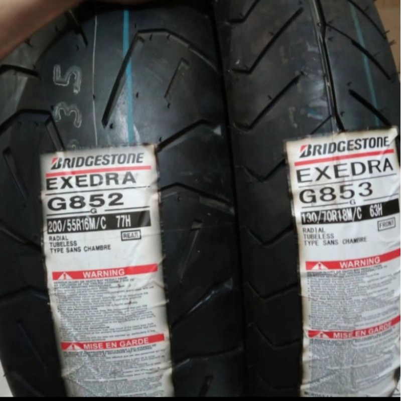 paketan ban luar battlax exedra g853 ukuran 130/70-18 & g852 ukuran 200/55-16
