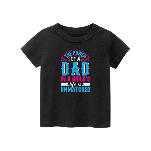 Kaos anak The Power Of a Dad kaos anak usia 1-8 tahun