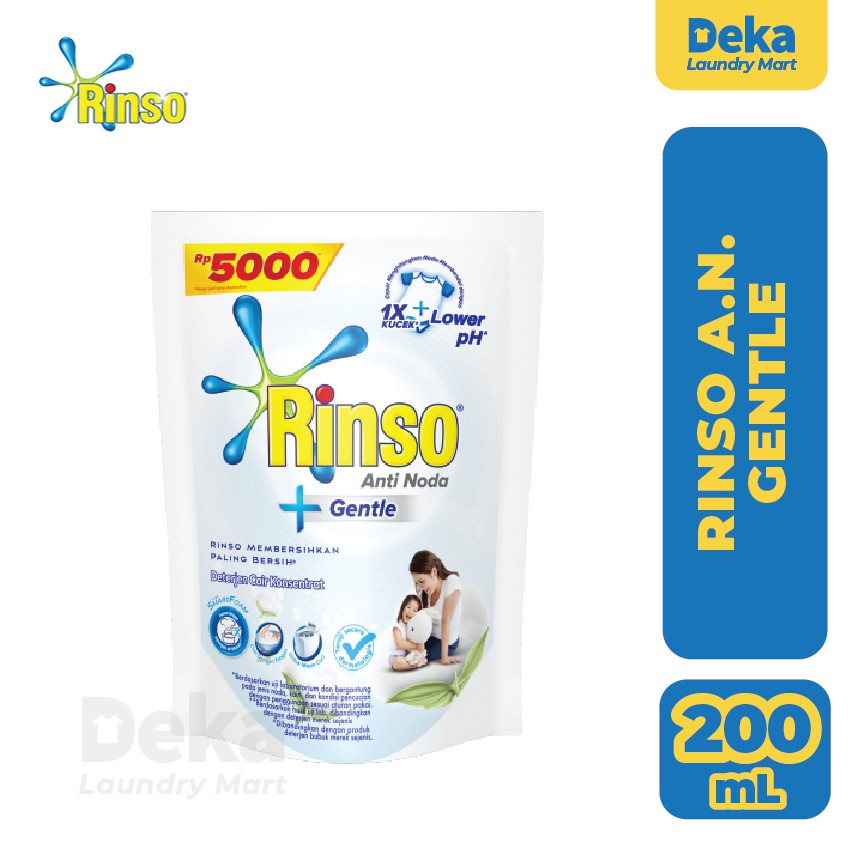 Rinso Anti Noda Gentle | Kemasan 200ml Pouch