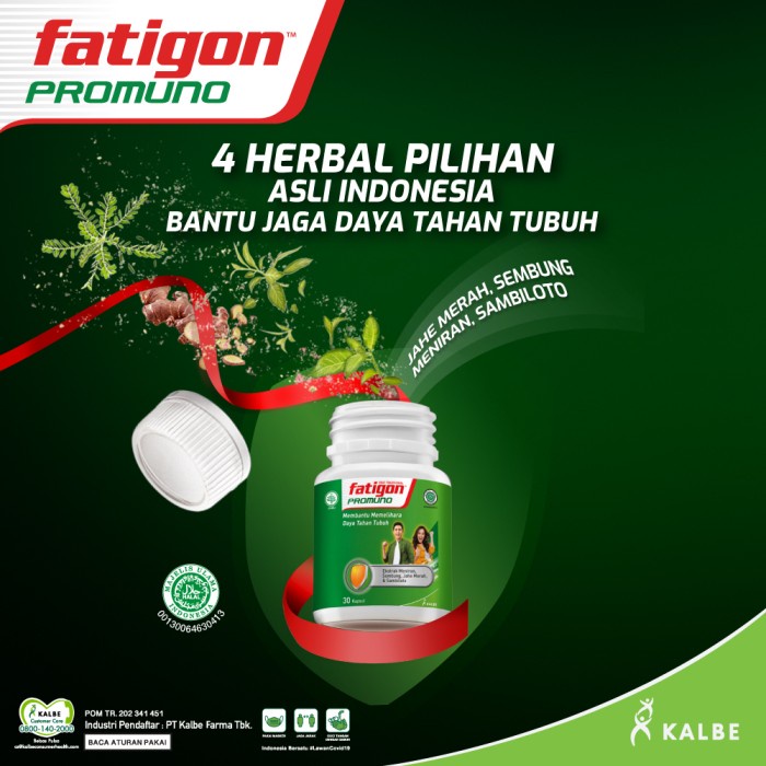 TUBUH-KEKEBALAN-SISTEM- FATIGON PROMUNO SUPLEMEN - BOTOL ISI 30 KAPSUL -SISTEM-KEKEBALAN-TUBUH.
