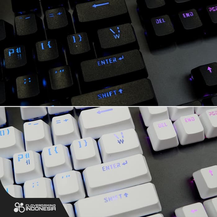 Mechanical Layout Hangul - Korea - Keycaps ABS Keyboard Set Putih Keycap CLV