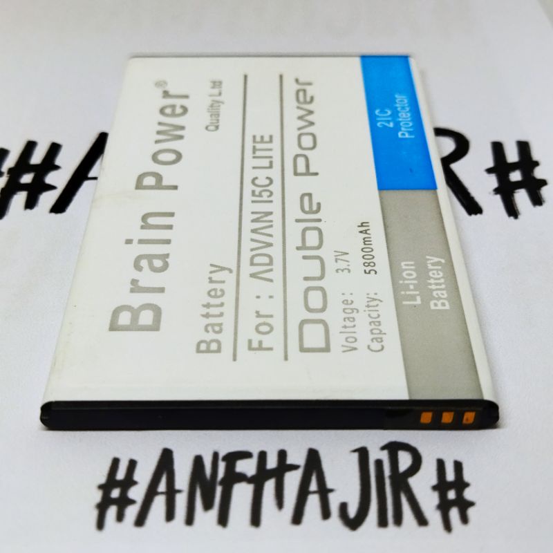 BATRE BATREI BATERAI ADVAN I5C I5 C I 5C I 5 C LITE BRAIN DOUBLE POWER (5800 mAh) 2IC PROTECTOR