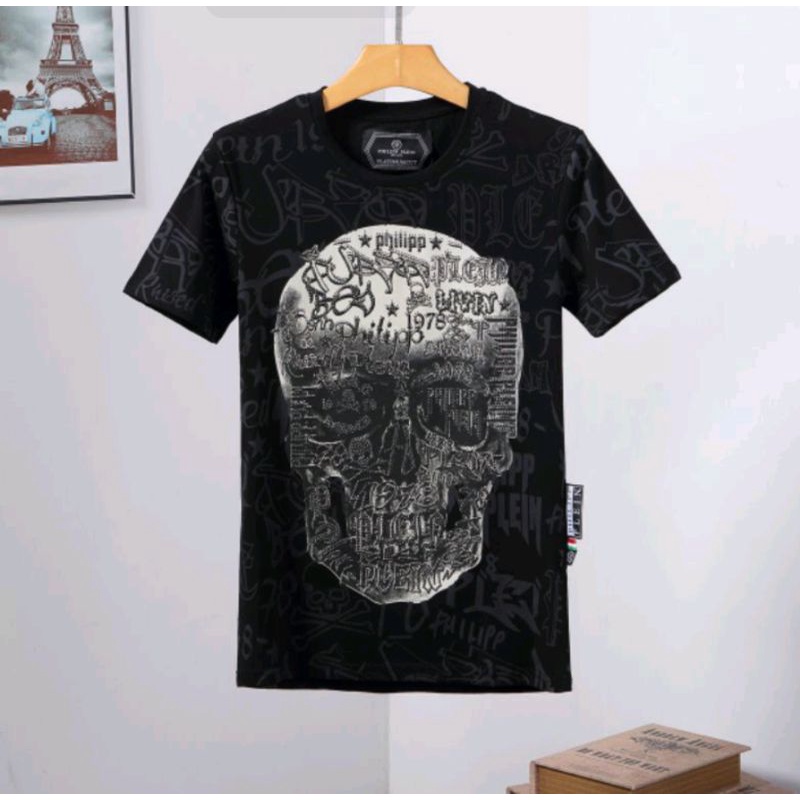 BAJU KAOS PHILIPP PLEIN MIRROR 1:1 - BAJU KAOS PP IMPORT - KAOS BRANDED PRIA