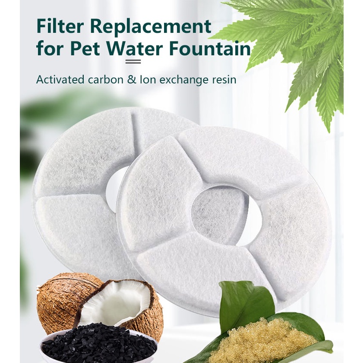 Filter Dispenser kucing air Chorcoal Water Fountain Dispenser Tempat Minum Kucing Pet water fountain