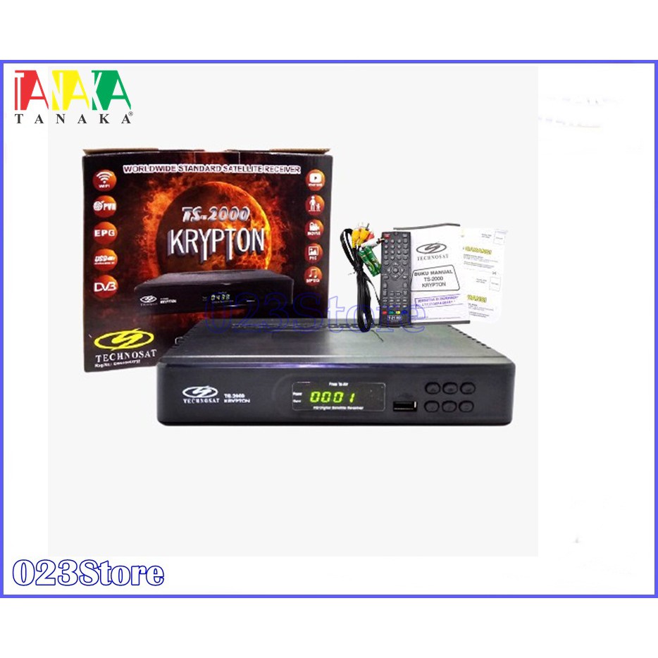 Receiver Parabola TS-2000 HD Krypton Technosat Autoroll Bisskey Powervu Tandberg