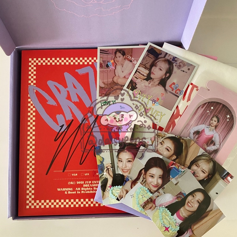 SIGNED ALBUM Ryujin ITZY Crazy in Love hello82