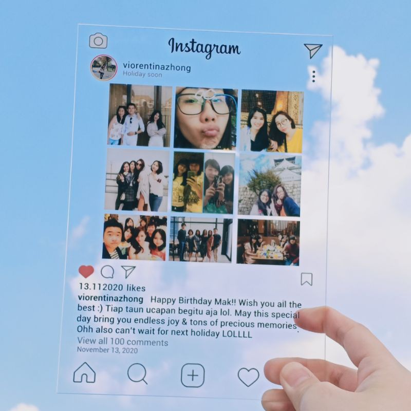 

Acrylic Insta Birthday / Spotify A5 Gift Custom